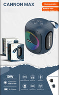 Movisun Cannon Max, un parlante Bluetooth portátil de 10W que destaca por su diseño compacto con iluminación RGB de 360°