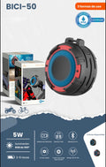parlante Movisun BICI-50, un altavoz portátil diseñado específicamente para exteriores, especialmente para su uso en bicicletas y motocicletas