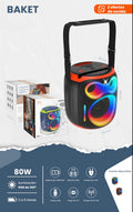 Movisun Baket, un altavoz Bluetooth de 80W de potencia real, diseñado para ofrecer un sonido potente y envolvente tanto en interiores como en exteriores