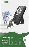Power bank 10.000mah portatil Movisun I-1000, diseñada para ofrecer una solución de carga versátil y de alta capacidad