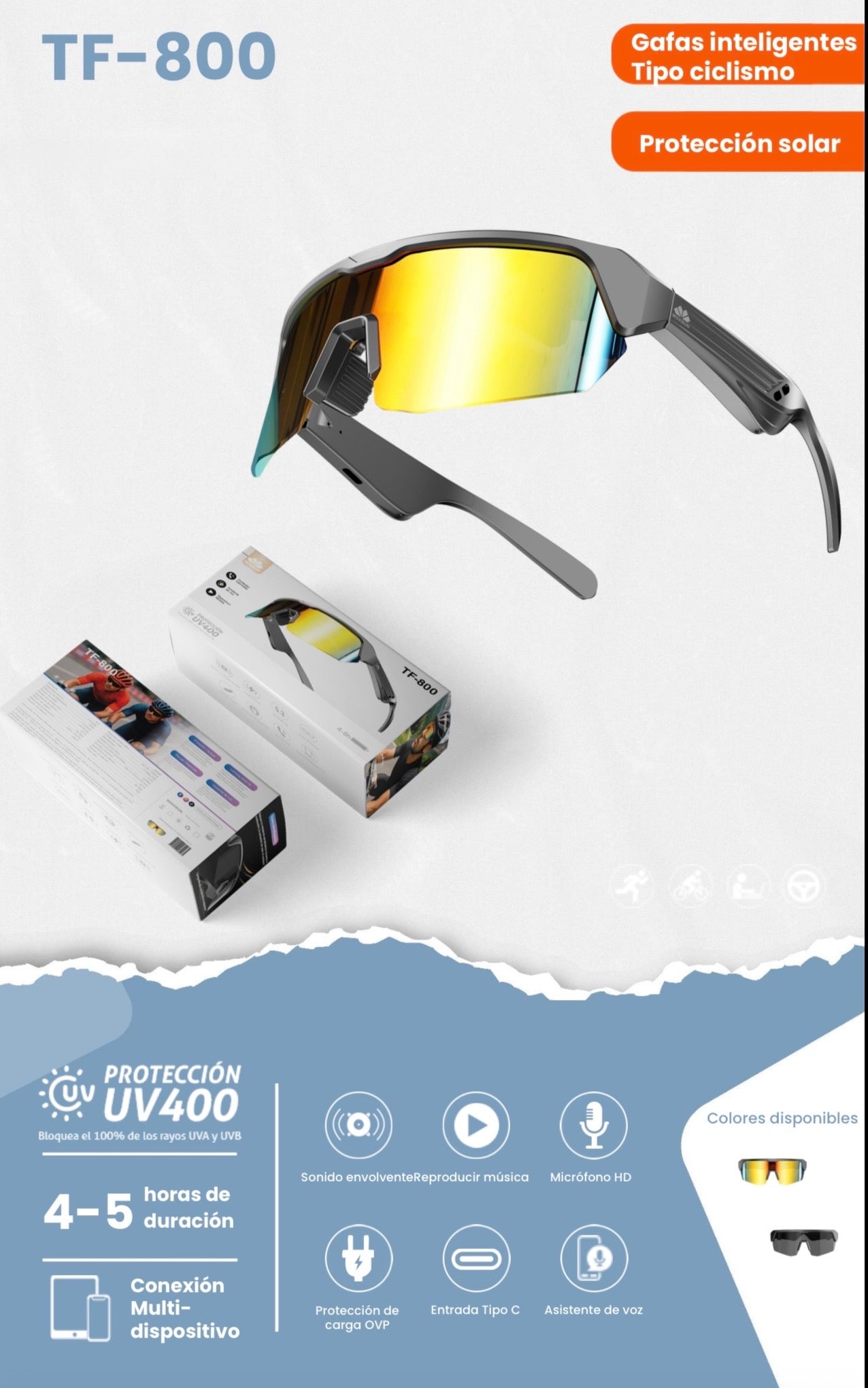 Gafas de ciclismo inteligentes