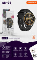 reloj inteligente Movisun QN-35 es un dispositivo deportivo sumergible con pantalla táctil de 1.39 pulgadas, funciones de asistente de voz y compatibilidad con la aplicación DaFit