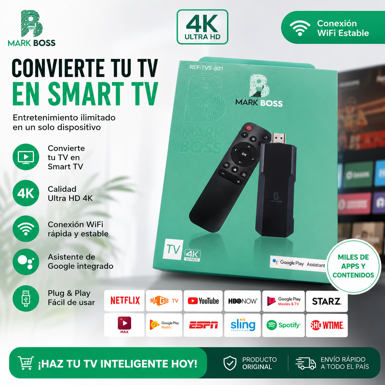 TV STICK 4k 8ram 128gb